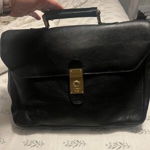 Cole Haan executive leather briefcase w/lock